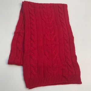Charter Club Red Cashmere & Wool Scarf